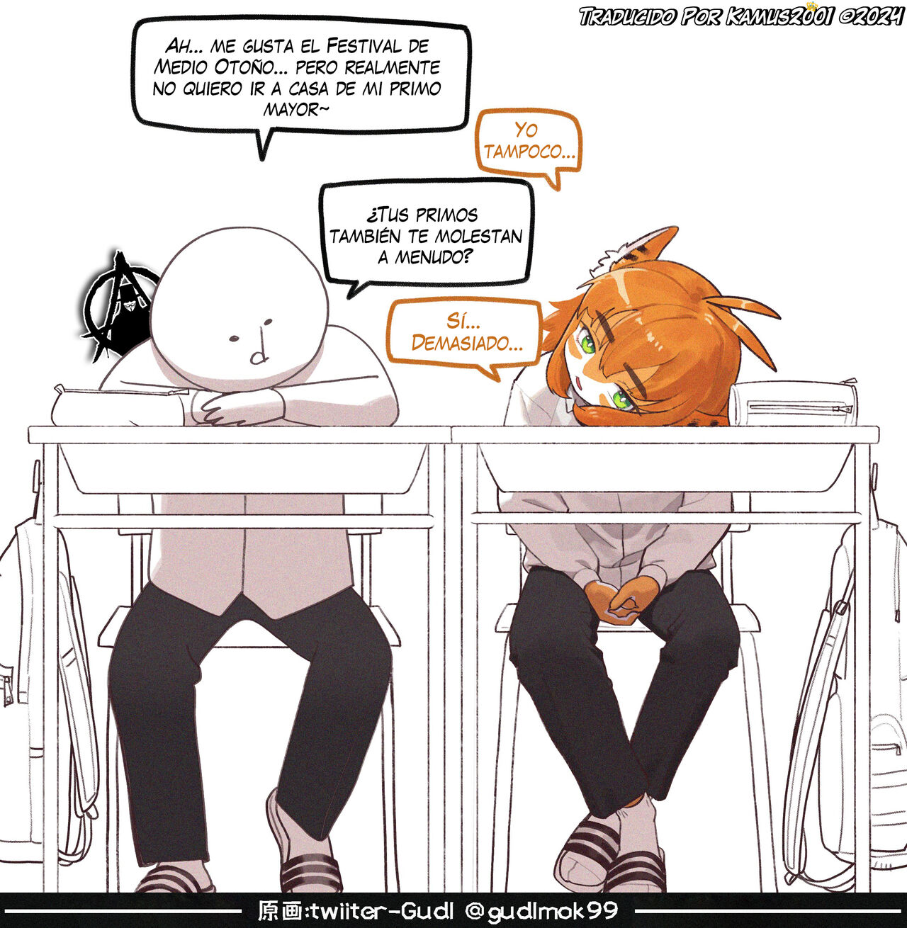 During the holidays, with my cousin [Gudl]